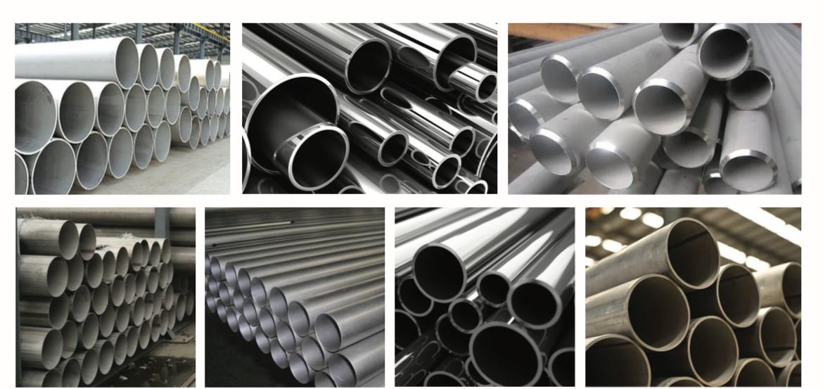 Stainless steel industrial pipe range